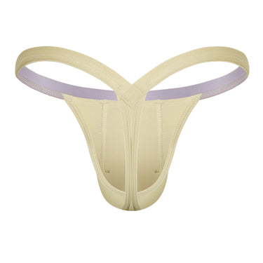 Silky polyamide fabric men's thong in Cappuccino colour, premium style Bubble Thong - Cappuccino, unlined for extra stretch.